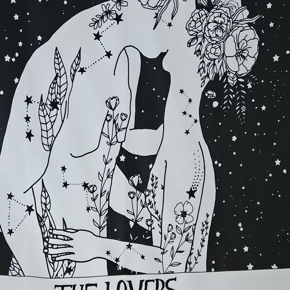 The Lovers Tarot Card Wall Tapestry